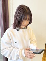 ルッツ(Lutz. hair design)&nbsp;12/8 ミディアムレイヤー×ピンクブラウン【千代田彩夏】