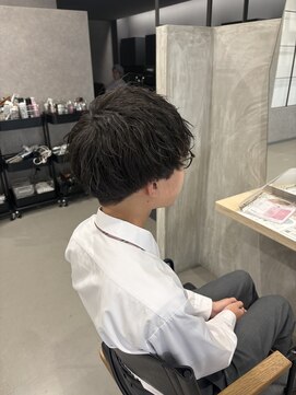 フレーム スクエア パーマ風セット