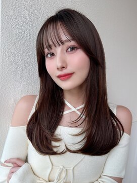 アフロート 錦糸町(AFLOAT) 20代30代大人ガーリー/小顔レイヤー/韓国巻き/ココアブラウン