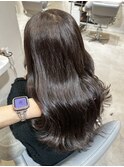 津市ロングレイヤーカットハッシュカット透明感カラー重めロング
