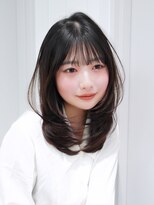 シオン(shion) 顔周りレイヤーおくれ毛ロング韓国ヘア_F20779