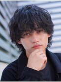 原宿メンズパーマルーズパーマシャドウパーマッシュウルフゆるめ