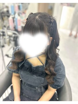 ヘアセットクラン リリー 東梅田店(hair set Clan lily) 編み上げハーフアップ