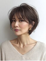 Heart's美人設計と白髪ぼかし専門店 青山表参道店 脱白髪染め/ショートヘア【ハーツ】&nbsp;白髪ぼかし脱白髪染め似合わせショートボブ40代50代60代
