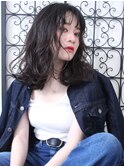 黒髪ミディアム