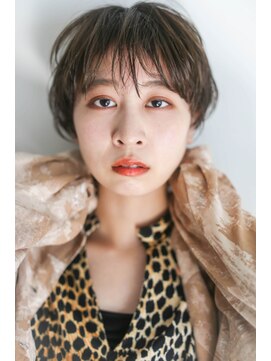 テトヘアー(teto hair) マッシュショート、アッシュブラウン、シースルーバング