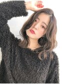 ショコラブラウン × ゆるふわウェーブ巻き