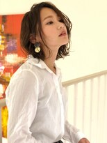+animo南流山+かき上げ♪ダークアッシュの外ハネくびれヘア♪h