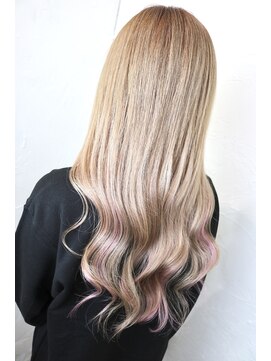 サイン(Sign) #ハイトーンカラー #クリアベージュ #ペールピンクメッシュ