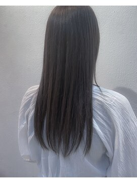 フロート 小阪店(float) ブルージュカラー_マロンベージュ Aラインボブ かきあげ