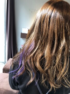 リセット 茨木店(ReSET) 外国人風カラー♪イヤリングにパープル☆彡