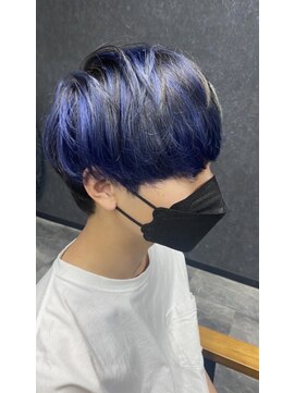 アローズ 荒尾店(arose) 爽やかソフトアシメマッシュ韓流ナチュラル×ハイライトブルー