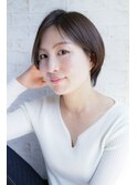 前髪なし大人ナチュラルショート