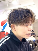 オーシャントーキョー ウエスト 心斎橋(OCEAN TOKYO WEST) ビジネス就活アップバングスパイキーショート波巻きパーマ