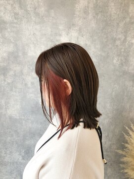 ヘアアンドメイク ムーア(Muuua) インナーピンク＋アッシュベージュ