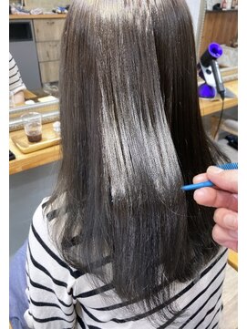 コンパス(COMPASS) 顔周りレイヤーとブリーチなしWカラーでグレージュ