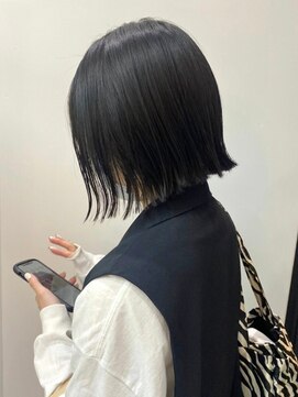 ゲーム 下北沢(GAME) ミニボブ/前下がり/ブルーブラック/艶髪/髪質改善/下北沢