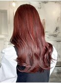 ダブルカラーピンクベージュベージュカラーケアブリーチレイヤー