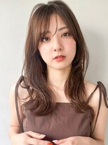 前髪ワイドバング斜めバングうる艶髪サイドバング#504f0321