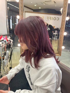 コワファースト 大分(COIFF1RST) ピンクパープルブラウンカラー