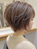 クラン(Chlan) レイヤーショートボブ×ミルクティーベージュ