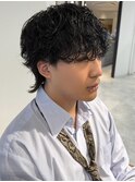 波巻きスパイラルパーマシャドウパーマウルフメンズパーマ名古屋