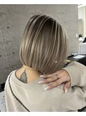 ハイトーンハイライトバレイヤージュグラデーションカラー岡山駅