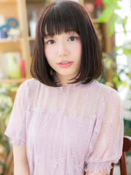 カバーヘア ブリス 大宮西口(COVER HAIR bliss) 透けバング小顔切りっぱなしミニマルボブディc7大宮10代20代30代