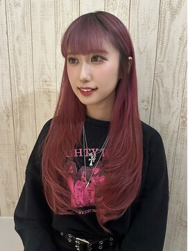 ヴィヴィ(VIVIE) ブリーチダブルカラーチェリーレッドピンクアッシュグレージュ