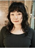 【macana指名】レイヤーパーマウルフパーマミディアム登戸