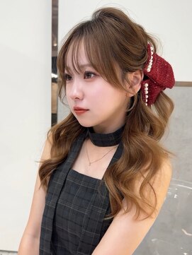 ロンドブルーム 天神大名店(Lond Bloom) ブリーチなしカラー/オリーブグレー/ココアベージュ/小顔/20代