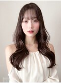 大人ガーリー ダークアッシュ似合わせカットミディアムレイヤー