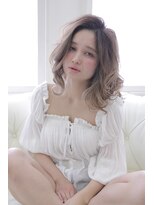 フェリシータ 緑地公園店(felicita) 抜け感アッシュグラデーション×エアリーカールコットンボブ