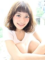 ヘアメイク フレンシア(hair make flencia)&nbsp;前髪短めゆるめウェーブミディアム