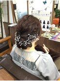 【パーティーヘアセット】編み込みハーフアップアレンジ