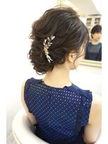 ヘアアンドメイクジップ恵比寿 (Hair＆Make ZIP)&nbsp;ウェーブシニヨンアップ　ヘアセット