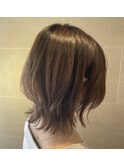 大人かわいい小顔ミニウルフ20代30代40代テラコッタ【担当池田】