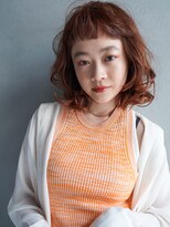 ベビーバング/ボブ/オレンジベージュ/髪質改善/TOKIO/20代30代