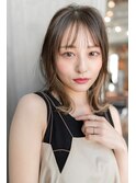 20代30代大人かわいい/斜めバング/デザインカラー/前髪/小顔