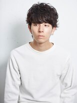 ハニーシブヤ(HONEY shibuya)&nbsp;ソフトウェービーマッシュパーマ/刈り上げなし黒髪