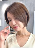 30代40代大人女性/前髪ありショートボブ/ショートヘア/髪質改善