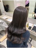 韓国風/グレージュ/透明感/艶髪/暗髪