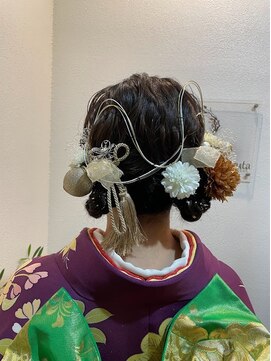 マロウ ヘア(Mallow hair) 【晴れやかな日に】華やかに可愛くアップスタイル＋振袖お着付け