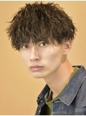 ツイストパーマツーブロック刈り上げショートツイストスパイラル
