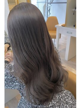 ブリーチなしグレージュカラー