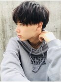 重ためなのに軽く見える　素髪風パーマのマッシュショートパーマ