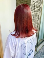 Say.レッドチェリーピンクオレンジレイヤーカットミディアム青山