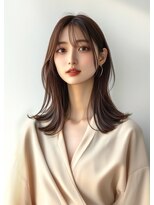 ライズ ネックス ザ サロン 渋谷(LIZE nex the salon)&nbsp;前髪あり　ミディアムヘア［＃渋谷駅＃韓国＃髪質改善］