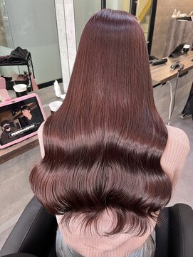 シアン(CYAN) ブリーチなしダブルカラー ワインレッド