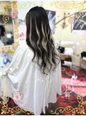 #黒よりグレージュカラー#プルエクステ#羽根エクステ#ミディアム